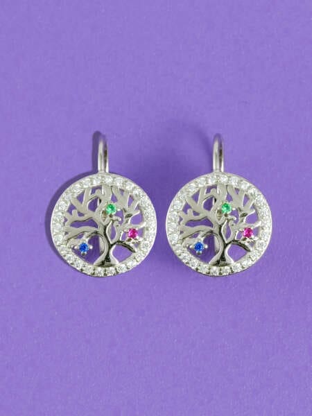 Náušnice strom s barevnými kameny | Svíčka se šperkem
