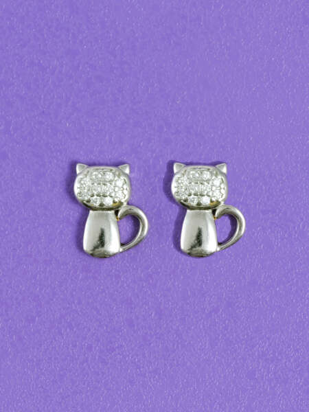 Náušnice puzety kočky | Svíčka se šperkem