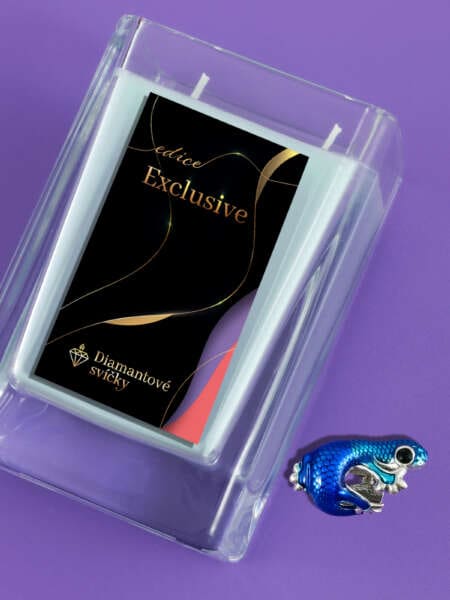 Přívěsek na náramek modrá ještěrka | Svíčka se šperkem