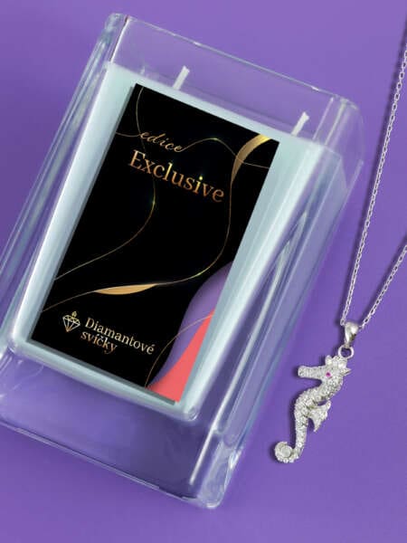 Přívěsek s řetízkem mořský koník | Svíčka se šperkem