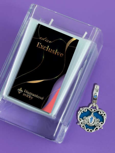 Přívěsek na náramek srdce s ornamentem | Svíčka se šperkem