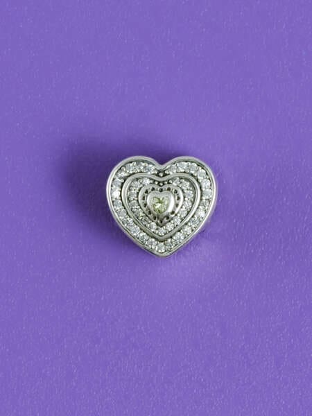 Přívěsek na náramek se žlutým srdíčkem | Svíčka se šperkem