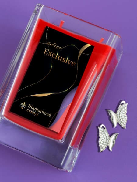 Náušnice motýlci Paris | Svíčka se šperkem