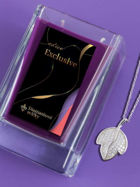 Přívěsek s řetízkem list | Svíčka se šperkem