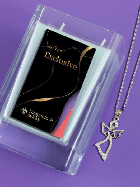 Přívěsek s řetízkem anděl se srdcem | Svíčka se šperkem