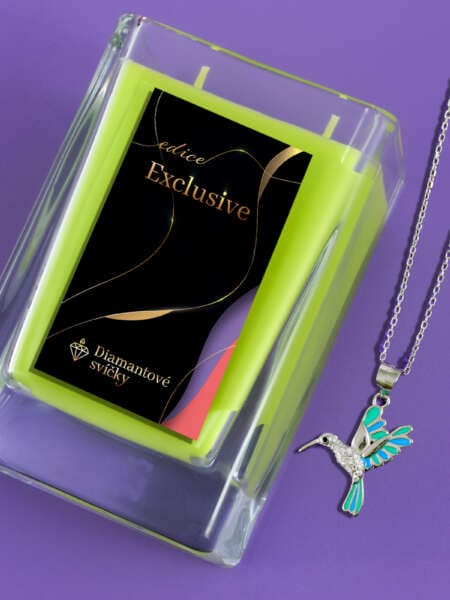 Přívěsek s řetízkem kolibřík | Svíčka se šperkem