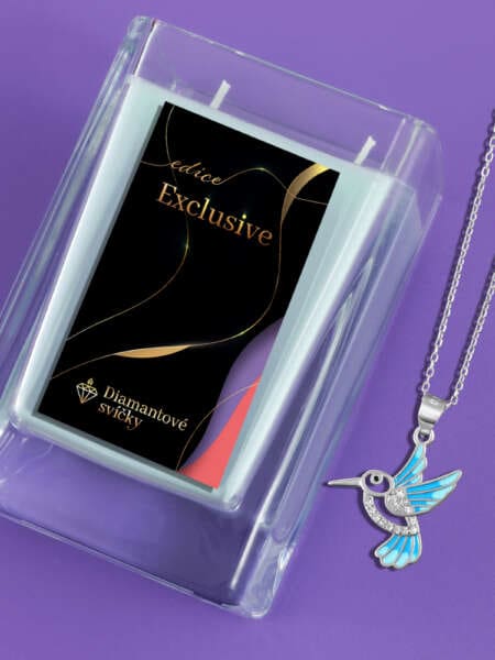 Přívěsek s řetízkem ledňáček | Svíčka se šperkem