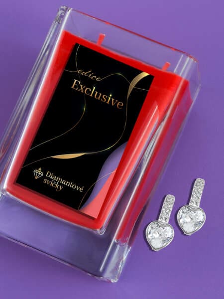 Náušnice srdce Esme | Svíčka se šperkem