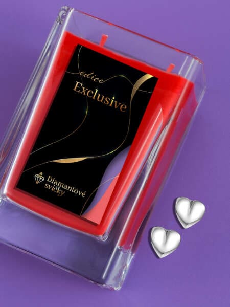 Náušnice puzety srdíčko jednoduché | Svíčka se šperkem