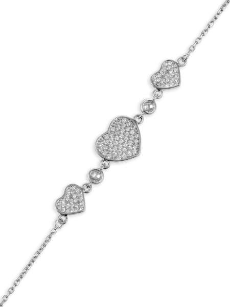 Náramek třpytivá srdce Ava | Šperk samostatně
