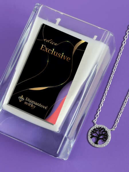 Náhrdelník Strom černý | Svíčka se šperkem