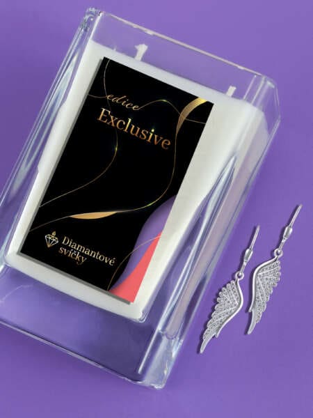 Náušnice visací Křídla | Svíčka se šperkem