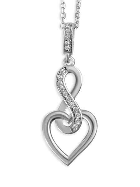 Přívěsek s řetízkem srdce s nekonečnem | Šperk samostatně