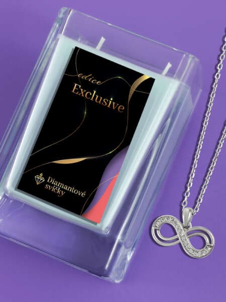 Přívěsek s řetízkem malé nekonečno | Svíčka se šperkem